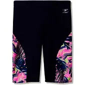 Speedo - Male Spliced Printed Jammer - Badehose Gr 5 schwarz