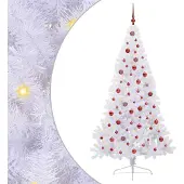 Syfax Künstlicher Weihnachtsbaum Weiß 210 cm PVC und Stahl