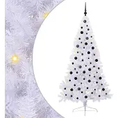 Syfax Künstlicher Weihnachtsbaum Weiß 210 cm PVC und Stahl