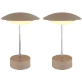 Globo Lighting 2x LED Tischleuchte, Touchdimmer, höhenverstellbar, H 26 cm