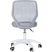 Roba Kinderbürostuhl Smart Grow grau - Ergonomischer Drehstuhl ohne Armlehnen - Höhenverstellbar - Mit Sicherheitsrollen - Modernes Design