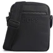 BOSS Strukturierte Reporter-Tasche mit tonalem Logo Grösse ONESI