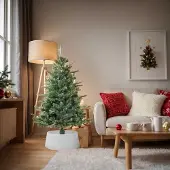 Prolenta Maison Exclusive - Weihnachtsbaum-Rock Weiß Ø65x23 cm Kunststoff