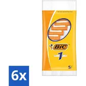 BIC – Rasierklingen – Einzelklinge – Einwegklingen – 5 Rasierklingen - Vorteilspack - 6 Stücke