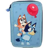 Kids Euroswan Bluey 2 Etuis Mit Reißverschluss Blau Blau One Size