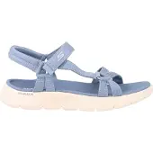 SKECHERS Damen Go Walk Flex Sublime Schiebe-Sandalen, Blue Textile, 40 EU