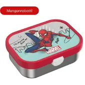 Mepal Campus Edelstahl Bento Brotdose mit Gabel - Spiderman - Vesperdose - Einschulung