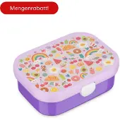 Mepal Campus Brotdose mit Bento-Einsatz und Gabel - Food Fest - Vesperdose - Einschulung
