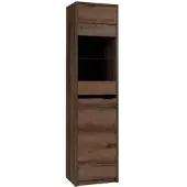 Beautysofa VITRINE Devon mit 2 Türen und 4 Regalböden, Eiche monastery