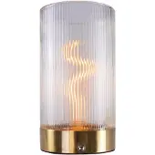 Luxula LED Tischleuchte 0,5 W 2700 K warmweiß Transparent, Gold dimmbar