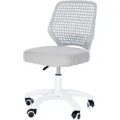 Roba Kinderbürostuhl Smart Grow grau - Ergonomischer Drehstuhl ohne Armlehnen - Höhenverstellbar - Mit Sicherheitsrollen - Modernes Design