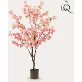Green Boutiq Künstliche Pflanze - Kirschblüte - Rosa - 135Cm
