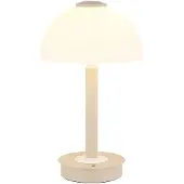 Globo Lighting LED Tischleuchte ULDIN Pilzlampe, Glas Sand, Touchdimmer, Dimmbar