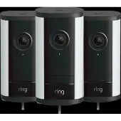 Ring Spotlight Kamera Pro 2. Generation Kabelgebunden Schwarz 3er-Pack