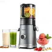 YASHE Slow Juicer ZM1921, 600 W, 150 mm Einfüllschacht, 3-in-1, Silber