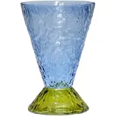 Hubsch – Abyss Vase – H29 cm – Hellblau & Oliv