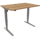 Stier Elektrisch höhenverstellbarer Schreibtisch 501-43 120 x 80cm Nussbaum mel. 65-125cm