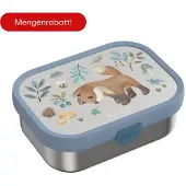 Mepal Campus Edelstahl Bento Brotdose mit Gabel Little Dutch - Little Dutch - Forest Friends - Vesperdose - Einschulung