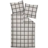 Janine Feinbiber Bettwäsche Davos 65200 beige grau 160x210 cm + 65x100 cm