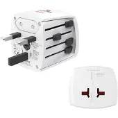 Hama Weltreiseadapter MUV Micro, 2-polig, Weiss