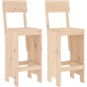 vidaXL Barhocker 2 Stk. 40x48,5x115,5 cm Massivholz Kiefer