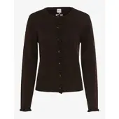 Brax Strickjacke mit Rüschen und Volant in Brunette | Gr.: 40