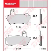TRW Sintermetall Bremsbeläge Vorne MCB 928 SV
