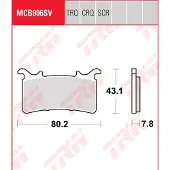 TRW Sintermetall Bremsbeläge Vorne MCB 906 SV