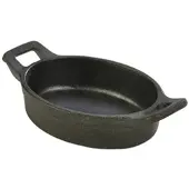 Genware Ovale Mini-Auflaufform mit Henkeln, Gusseisen - 240ml (6 Stk.)"