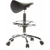 Hjh OFFICE TOP WORK 13 - Arbeitsstuhl Arbeitshocker Schwarz