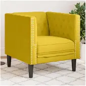 vidaXL Chesterfield-Sessel Gelb Samt