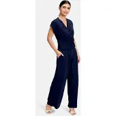 Vera Mont Jumpsuit "Jumpsuit in 7/8 Länge", Damen, Gr. 36, EURO, blau (night sky), Obermaterial: 95% Polyester PES. 5% Elasthan EL., Overalls Jumpsuit