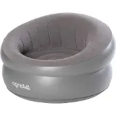 Markenlos Luftbett mit Gevloktem PVC - Nocturne Grau, Eine Größe