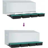 vidaXL Hühner-Nistkasten 4 Fächer Wandmontage Verzinkter Stahl