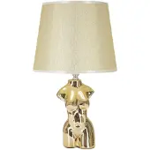Mauro Ferretti Tischlampe Glam, Fassung E27, Durchmesser 25 cm, Höhe 39,5 cm, Farbe: Gold