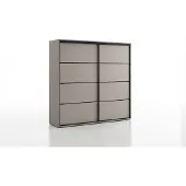 BM-Möbel A5 Schiebetürenschran - Kaschmir - 100 x 62 x 245 cm