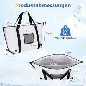 Northix Isolierte Angelkühltasche, 98 cm, wasserdichtes PVC, Ablassventil