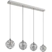 Globo Lighting LED Pendelleuchte VIRINA, silber, höhenverstellbar, H 150 cm