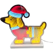 Clayre & Eef Tischlampe Hund Braun Kunststoff