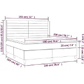 vidaXL Boxspringbett mit Matratze Blau 180x200 cm Stoff