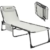 Famanu Liegestuhl für Garten, Terrasse und Balkon - klappbar, ergonomisch