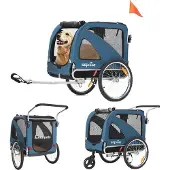 Famanu Fahrradanhänger für Hunde - 3-in-1 Haustieranhänger für Fahrrad und Jogging
