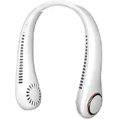 Meoiruery Dreistufiger, blattloser Nacken-Hängeventilator, Sport-Nacken-Hängeventilator, Sommerküchen-Nacken-Hängeventilator
