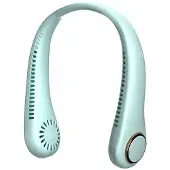 Meoiruery Dreistufiger, blattloser Nacken-Hängeventilator, Sport-Nacken-Hängeventilator, Sommerküchen-Nacken-Hängeventilator