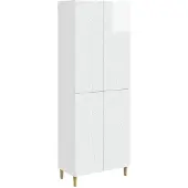vidaXL Schrankset 2 pcs Hochglanz Weiß Holzwerkstoff