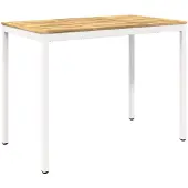 vidaXL Gartenbar-Tisch Weiß 141 x 80,5 x 105 cm Massivholz Akazie