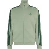 Adidas Trainingsanzug SPORTSWEAR "3-STREIFEN FLEECE", Herren, Gr. M, grün (silber grün, collegiate grün), Obermaterial: 70% Baumwolle, 30% Polyester, Sportanzüge Trainingsanzug