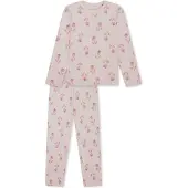 Schiesser Schlafanzug "Pyjama Kids Nightwear Blumen Allover", Jungen, Gr. 164, pink (rosa), Obermaterial: 100% Baumwolle CO., Homewear-Sets Schlafanzug
