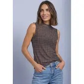 Street One Mesh-Top Turtle Neck Sommer-Top aus Mesh mit Print