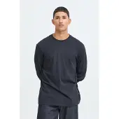Blend Langarmshirt "BHKONSTANTIN L/S WASH O-NECK" Baumwolle, regular fit